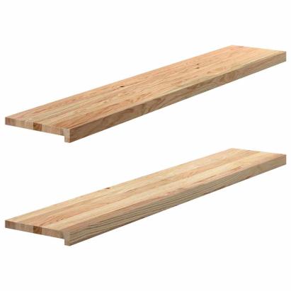 Pervaz 2 buc lemn masiv de stejar netratat 140x25x2 cm GartenMobel Dekor