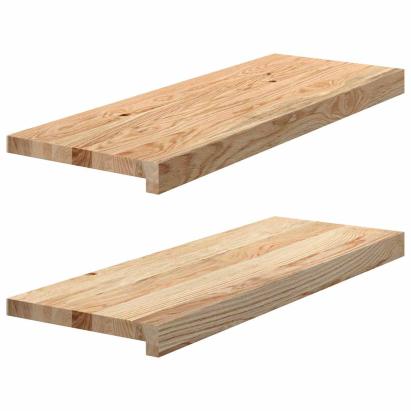Pervaz 2 buc lemn masiv de stejar netratat 70x30x2 cm GartenMobel Dekor