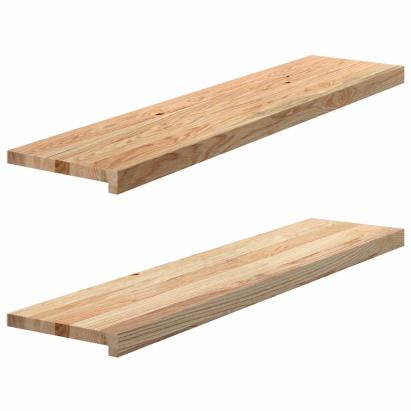 Pervaz 2 buc lemn masiv de stejar netratat 110x30x2 cm GartenMobel Dekor