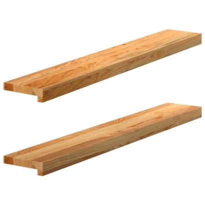 Pervaz 2 buc lemn masiv de maro deschis 100x15x2 cm GartenMobel Dekor