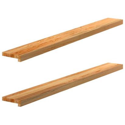 Pervaz 2 buc lemn masiv de maro deschis 140x15x2 cm GartenMobel Dekor