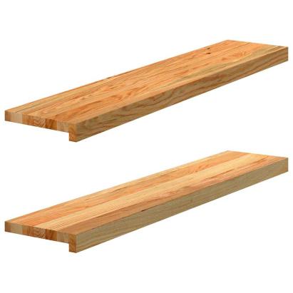 Pervaz 2 buc lemn masiv de maro deschis 100x20x2 cm GartenMobel Dekor