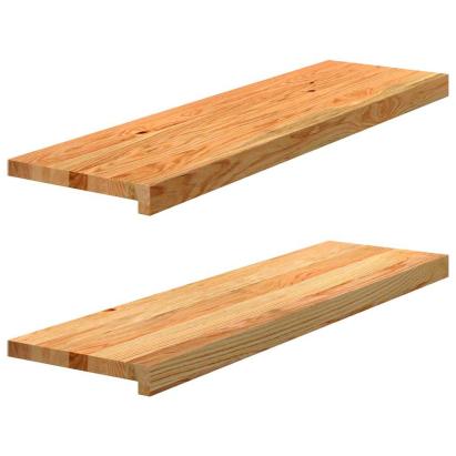 Pervaz 2 buc lemn masiv de maro deschis 90x25x2 cm GartenMobel Dekor