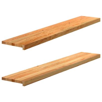 Pervaz 2 buc lemn masiv de maro deschis 140x30x2 cm GartenMobel Dekor