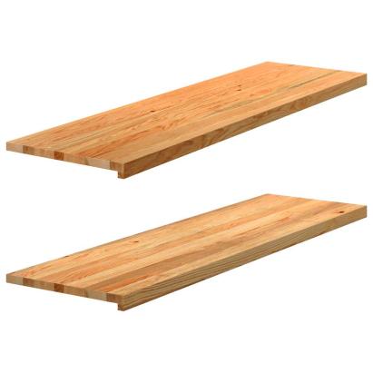 Pervaz 2 buc lemn masiv de maro deschis 140x40x2 cm GartenMobel Dekor