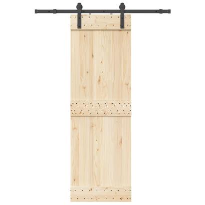 Set feronerie pentru ușă glisantă, negru, 152 cm, oțel GartenMobel Dekor
