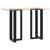 Picioare de masă de bar în formă de T, 2 buc., negru, 40x35x(100-101) cm, oțel GartenMobel Dekor