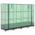 Strat înălțat cu husă de seră, aspect ratan, 160x40x123 cm GartenMobel Dekor