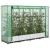 Strat înălțat cu husă de seră, aspect ratan, 160x40x123 cm GartenMobel Dekor
