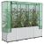 Strat înălțat cu husă de seră, aspect ratan, 160x40x153 cm GartenMobel Dekor
