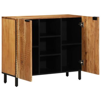 CumĂ acest Sideboard de 90x33x75 cm din Lemn Masiv de Acacia GartenMobel Dekor
