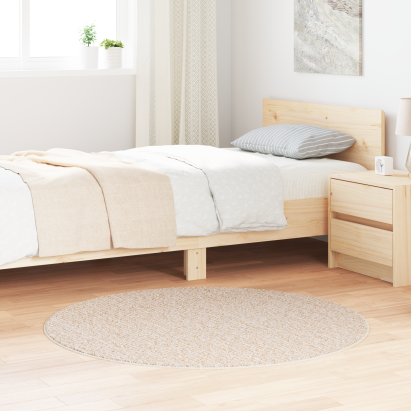 Covor pufos  cu spate din latex crem ø120 cm GartenMobel Dekor