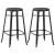 Set mobilier de bar, 3 piese, negru, oțel GartenMobel Dekor