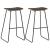 Set mobilier de bar, 3 piese, negru, oțel GartenMobel Dekor