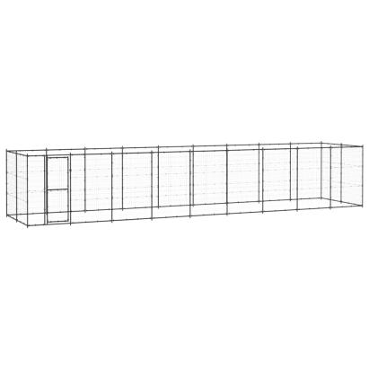 Padoc pentru câini de exterior, 21,78 m², oțel GartenMobel Dekor