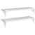 Rafturi de perete 2 buc., 100x30 cm, argintiu oțel inoxidabil GartenMobel Dekor