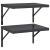 Rafturi de perete, 2 buc., 50x40 cm, negru oțel inoxidabil GartenMobel Dekor