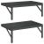 Rafturi de perete, 2 buc., 50x30 cm, negru oțel inoxidabil GartenMobel Dekor