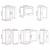 Set dulap de bucătărie 11 piese „Porto” alb lucios Lemn GartenMobel Dekor