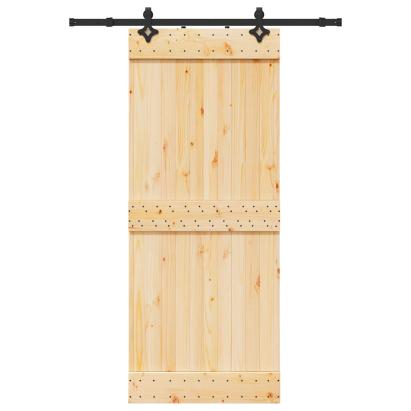 Ușă glisantă cu set de feronerie 85x210 cm, lemn masiv de pin GartenMobel Dekor