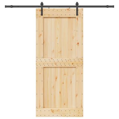 Ușă glisantă cu set feronerie, 100x210 cm, lemn masiv de pin GartenMobel Dekor