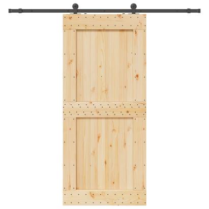 Ușă glisantă cu set feronerie, 100x210 cm, lemn masiv de pin GartenMobel Dekor