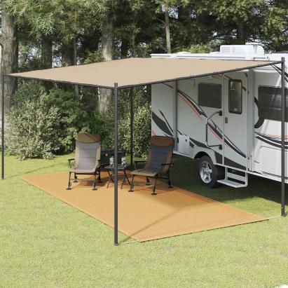 Covor pentru cort, nisipiu, 250x500 cm, HDPE GartenMobel Dekor