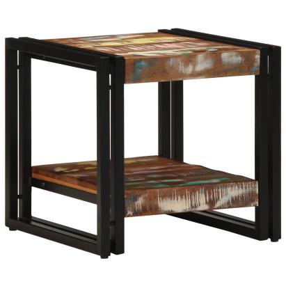 Masă de cafea  Multicolor 40x50x38 cm Lemn masiv recuperat GartenMobel Dekor