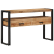 Mese de Finalizare Negru 120x33x75 cm Lemn Masiv de Acacia și Metal GartenMobel Dekor