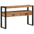 Mese de Finalizare Negru 120x33x75 cm Lemn Masiv de Acacia și Metal GartenMobel Dekor