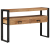Mese de Finalizare Negru 120x33x75 cm Lemn Masiv de Acacia și Metal GartenMobel Dekor