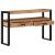 Mese de Finalizare Negru 120x33x75 cm Lemn Masiv de Acacia și Metal GartenMobel Dekor