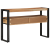 Mese de Finalizare Negru 120x33x75 cm Lemn Masiv de Acacia și Metal GartenMobel Dekor