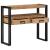 masa de console  neagră 90x33x75 cm din lemn masiv de acacia și metal GartenMobel Dekor