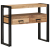 masa de console  neagră 90x33x75 cm din lemn masiv de acacia și metal GartenMobel Dekor