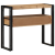 masa de console  neagră 90x33x75 cm din lemn masiv de acacia și metal GartenMobel Dekor