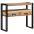 masa de console  neagră 90x33x75 cm din lemn masiv de acacia și metal GartenMobel Dekor