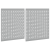 Plăci perforate 2 piese cu 8 accesorii, Gri, 50x60 cm, Oțel GartenMobel Dekor