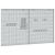 Plăci perforate 2 piese cu 8 accesorii, Gri, 50x60 cm, Oțel GartenMobel Dekor