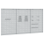 Plăci de fixare 3 pcs cu 15 accesorii Gri 50x80 cm Oțel GartenMobel Dekor