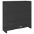Cabinet de depozitare Negru 100x36x102 cm Ratan GartenMobel Dekor