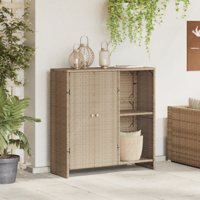 Cabinet de depozitare Bej 100x36x102 cm Ratan GartenMobel Dekor