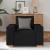 Canapea fotoliu negru 60 cm material textil GartenMobel Dekor