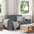 Canapea cu 2 locuri, gri închis, 120 cm, material textil GartenMobel Dekor