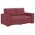 Canapea cu 2 locuri, roșu vin, 120 cm, material textil GartenMobel Dekor