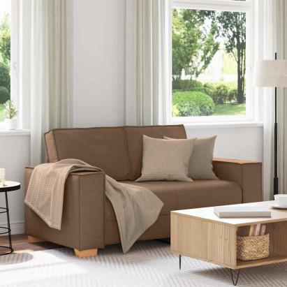Canapea cu 2 locuri, maro, 120 cm, material textil GartenMobel Dekor
