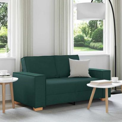 Canapea cu 2 locuri, verde închis, 120 cm, material textil GartenMobel Dekor