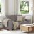 Canapea cu 2 locuri, gri taupe, 120 cm, material textil GartenMobel Dekor