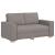 Canapea cu 2 locuri, gri taupe, 120 cm, material textil GartenMobel Dekor