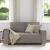 Canapea cu 2 locuri, gri taupe, 120 cm, material textil GartenMobel Dekor